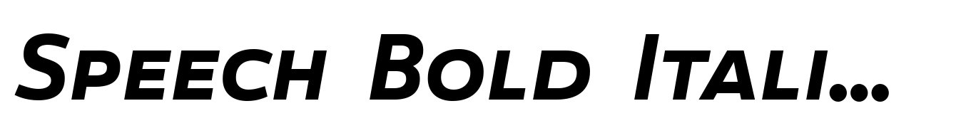 Speech Bold Italic Caps